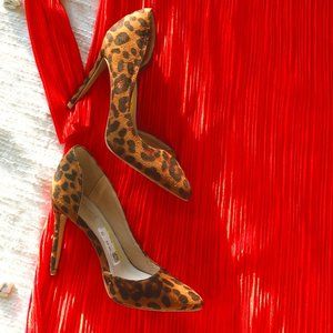 It Girl Leopard Print Heels, Size 8